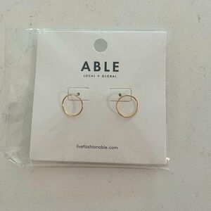 ABLE handmade circle gold earrings
